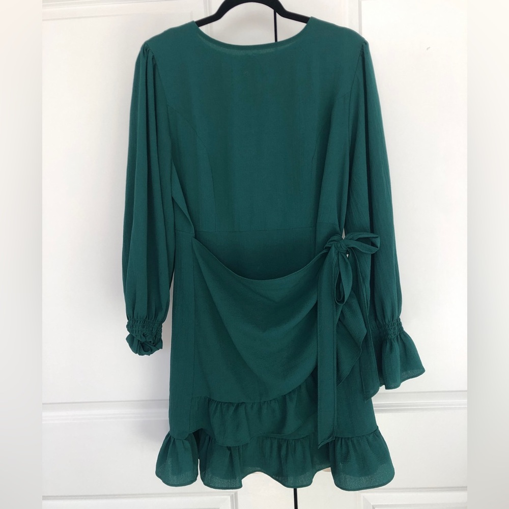 Emerald Green Wrap Dress